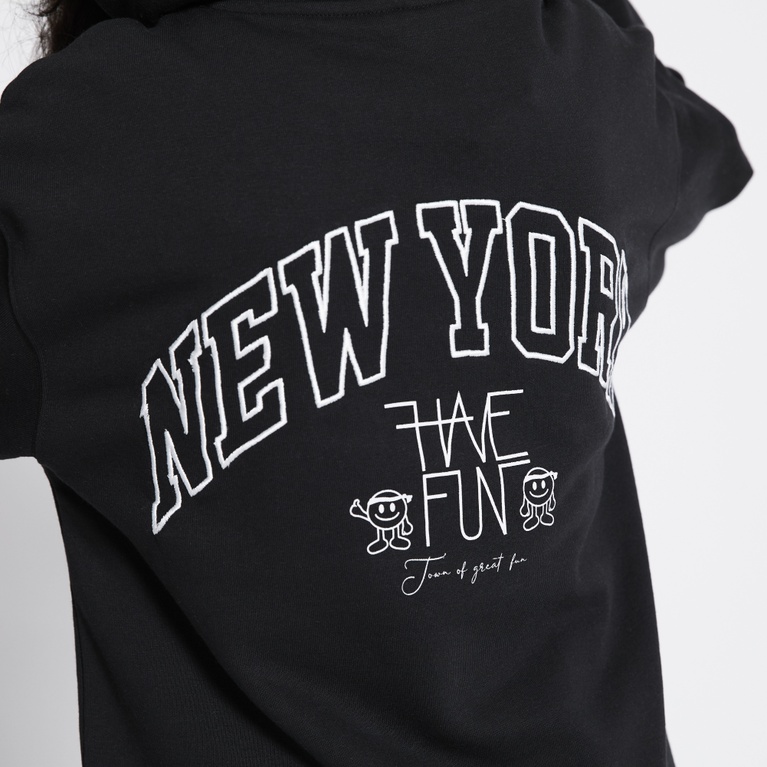 Printed hoodie "Logan" Black 3